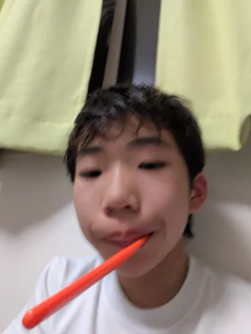歯磨きタイムに夢中