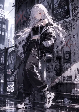 雨上がりのサイバーパンク・ガール