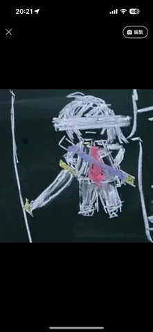 クレヨンで描く、 chalk artist