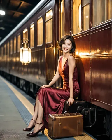 列車と旅立ちのポートレート