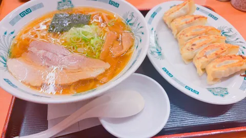 ラーメンと餃子の定番ランチ