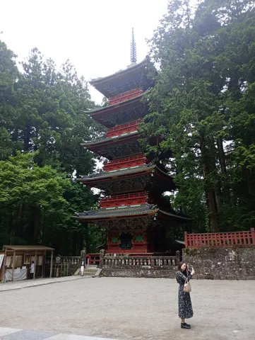 五重塔と自撮りの私