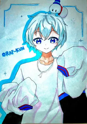青髪と雪の小さな世界