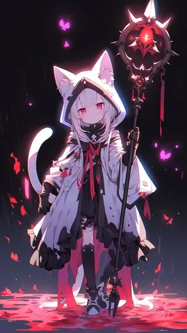 夜猫の魔法と影の花