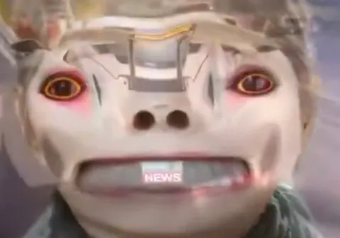 ニュースを伝えるSF的顔