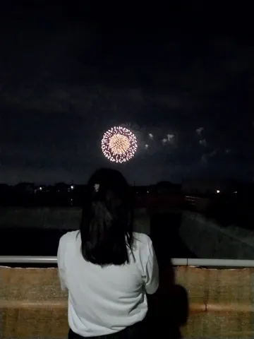 夜空に咲く一瞬の光
