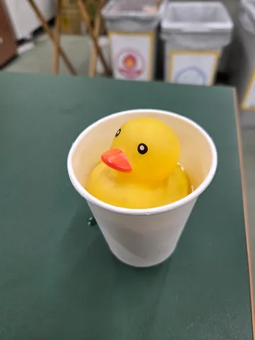 カップの中に浮かぶ黄色い世界