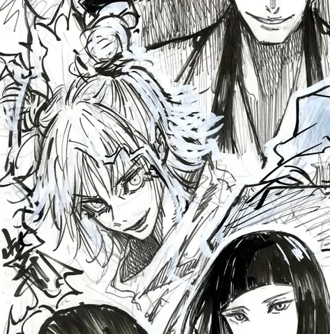 白黒の繊細なタッチと対比