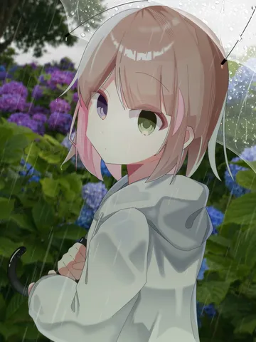 雨粒ときどき紫陽花