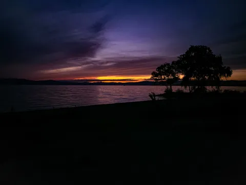 夕焼けの琵琶湖