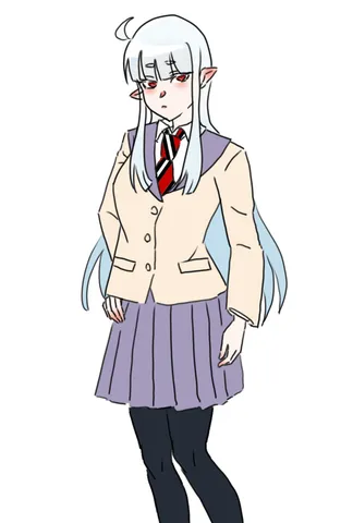 スクールガール風のデフォルメキャラ