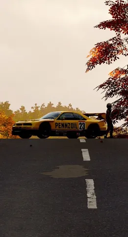 秋晴れのレーシングカー