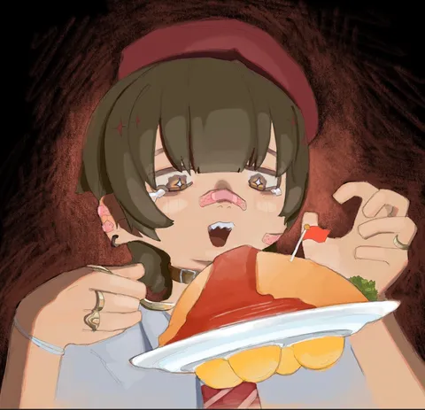 旗を立てた、ごちそうオムライス