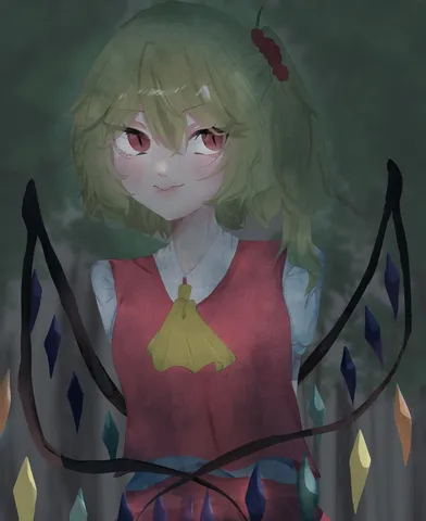 宝石を纏う、緑髪の神秘的な少女
