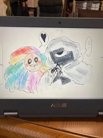 カラフルな髪とクールな影