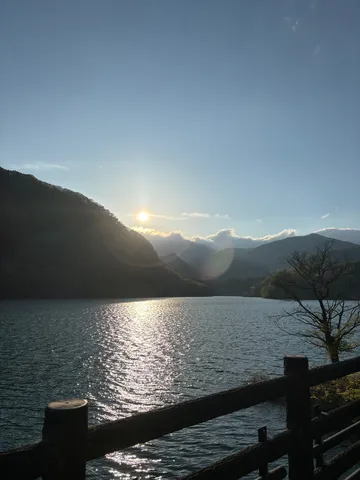 湖面にきらめく陽光