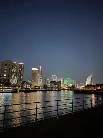 宵闇に浮かぶ、都市の灯り