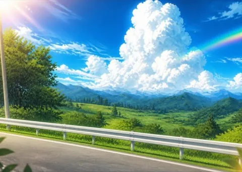 雲の峰を越える道