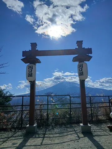 鳥居越しの富士山、絶景の瞬間