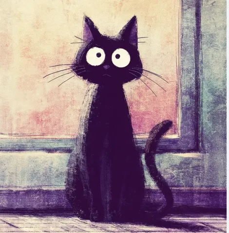 見つめる黒猫の瞳