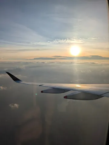 空からのサンセットフライト