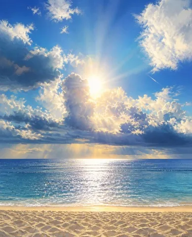 海と光の静かな瞬間