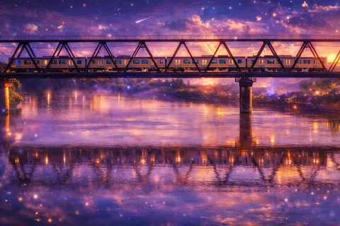星降る夜を渡る列車