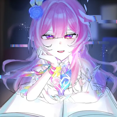 幻想的な光の海に浮かぶ少女
