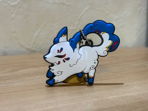 空駆ける狐のキーホルダー