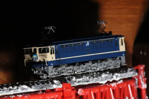 雪降る鉄道模型情景