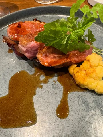 絶妙なソースの海に浮かぶ鴨肉
