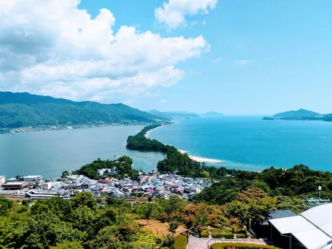 天橋立、青と緑のコントラスト