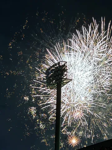 夜空を彩る花火の瞬間