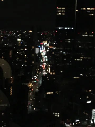 夜景に光る都会の灯り