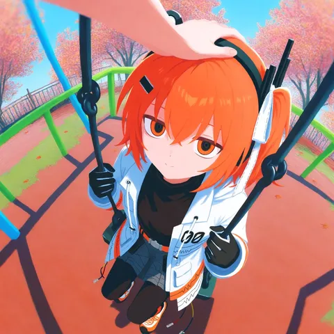 秋風とブランコの視線