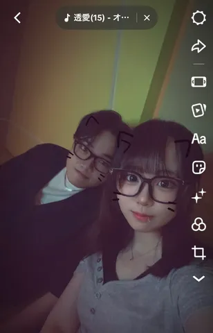 仲良し？猫耳フィルターの二人