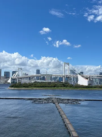 青空と橋の静かな眺め