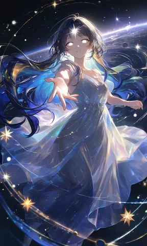星空へ伸びる手