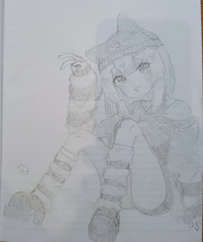 座り込む小さな魔女