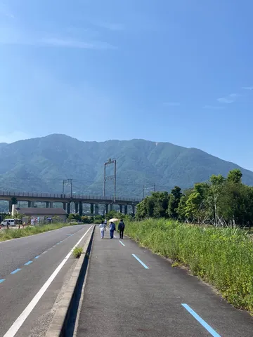山里の夏の小径風景