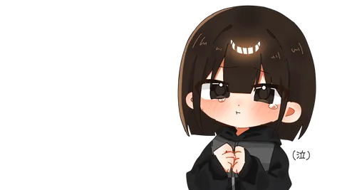 黒パーカーの視線