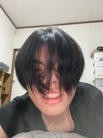 髪の隙間から覗く世界