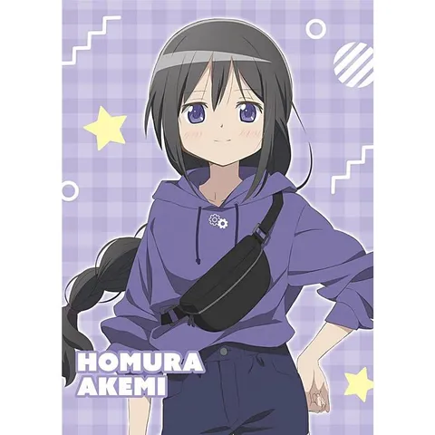 パープルコーデと愛らしい表情