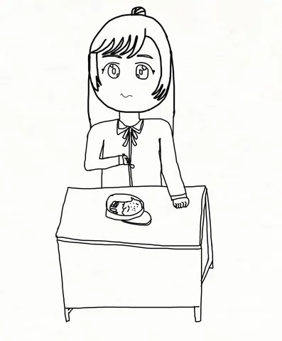 教室で弁当