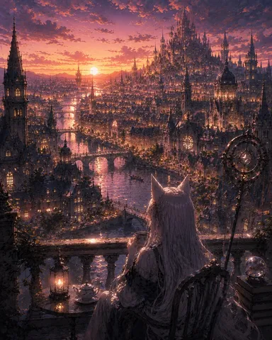 煌めく幻想都市の黄昏