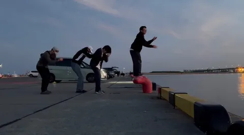 波間のダンス練習