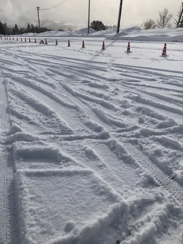 冬の道標、静かなる雪