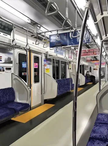 都市の静寂、電車に揺られて