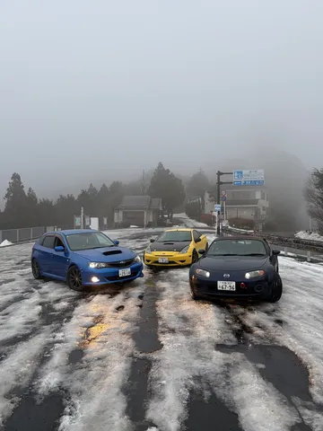 霧と雪道、それぞれの個性が際立つ3台