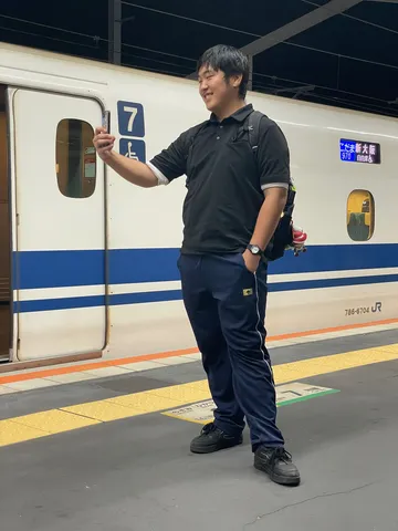 ホームで切り取る一枚の笑顔